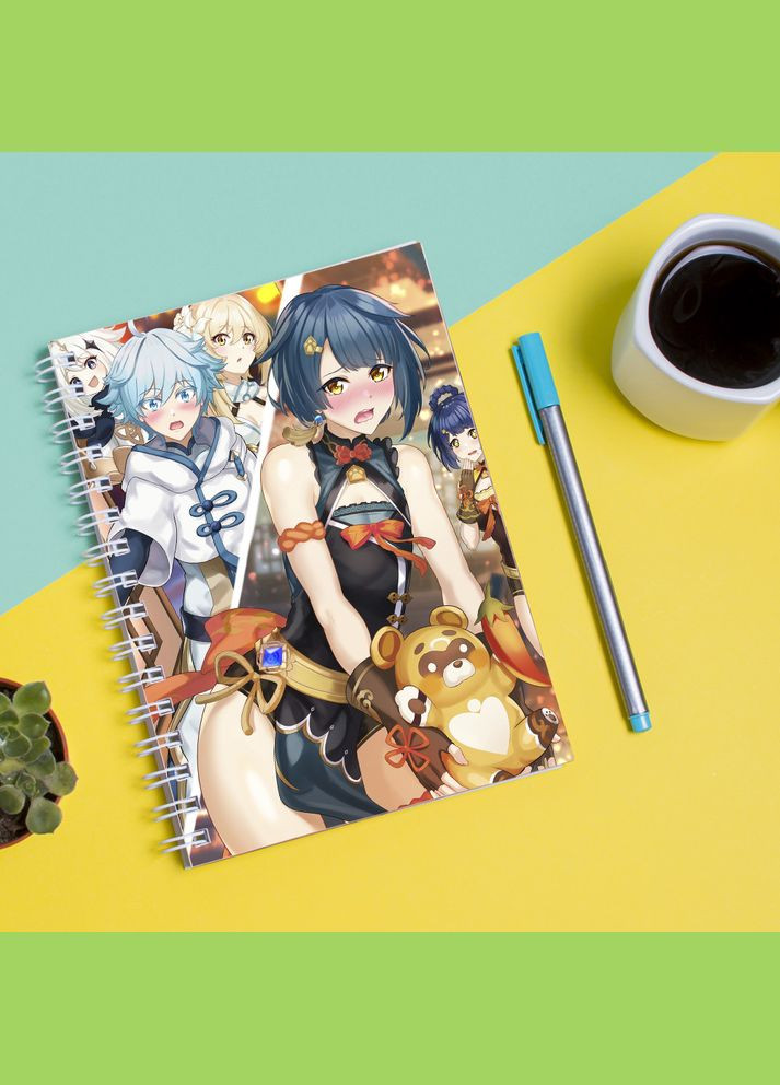 Скетчбук Sketchbook (блокнот) для малювання з принтом Genshin Impact - комп'ютерна гра 5 Кавун блокнот для малювання (316132806)