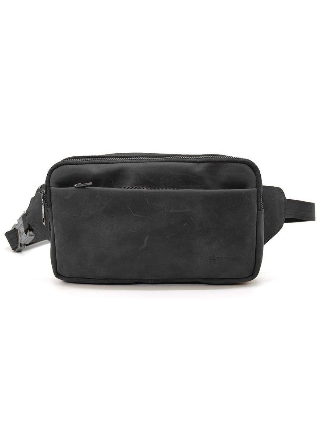 Мужская кожаная сумка на пояс через плечо для телефона и для документов маленькая Черный 38731 TARWA (353302685)