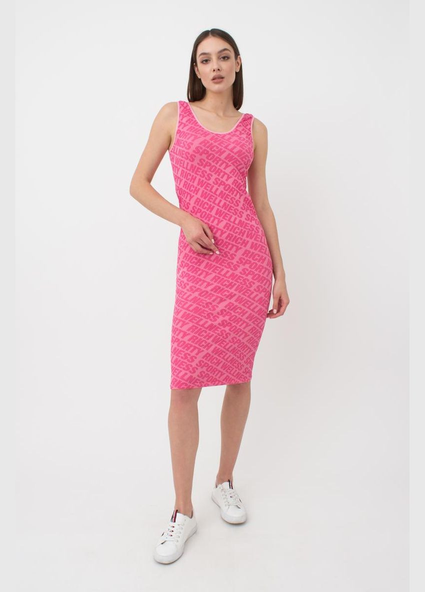 Розовое бесшовное платье Giulia с надписью