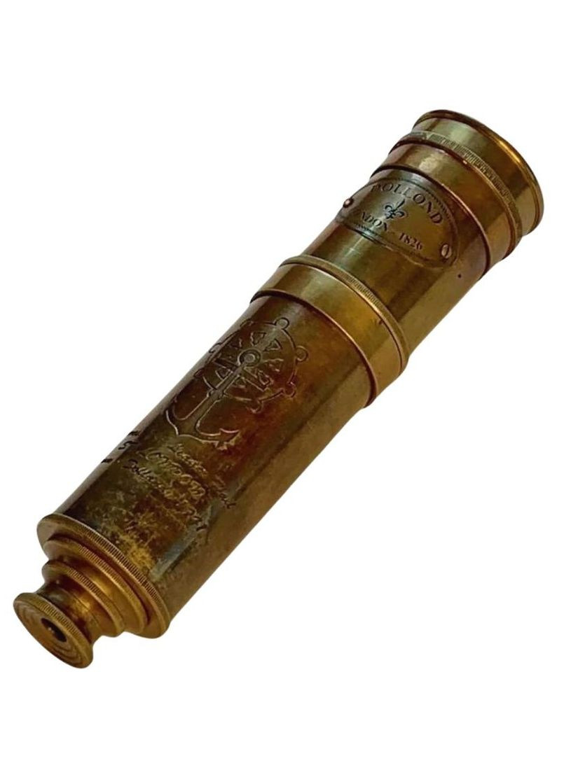 Підзорна Труба бронзова 50 см у дерев'яному футлярі Kraken (276530659)