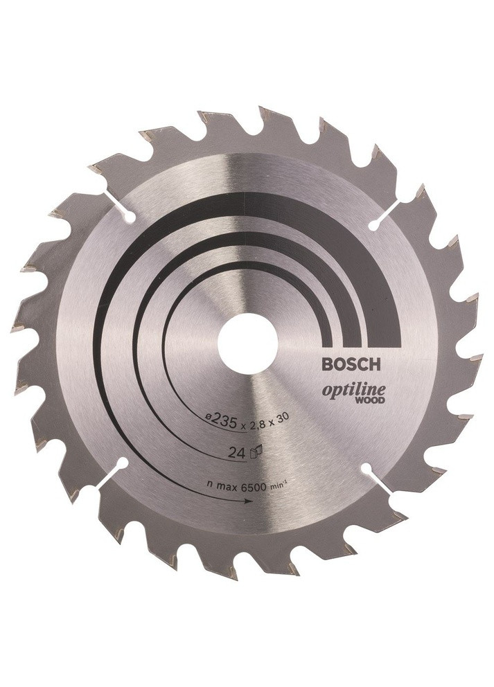 Пильный диск Optiline Wood (235x30x2.8 мм, 24 зубьев) по дереву (20693) Bosch (267819188)