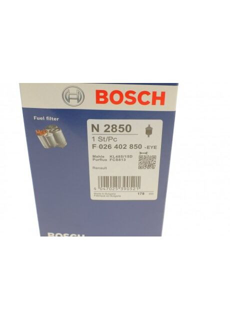Фільтр паливний RENAULT MEGANE III, SCENIC III 1.5-2.0 DCI 10- (вир-во ) F026402850 Bosch (366127279)