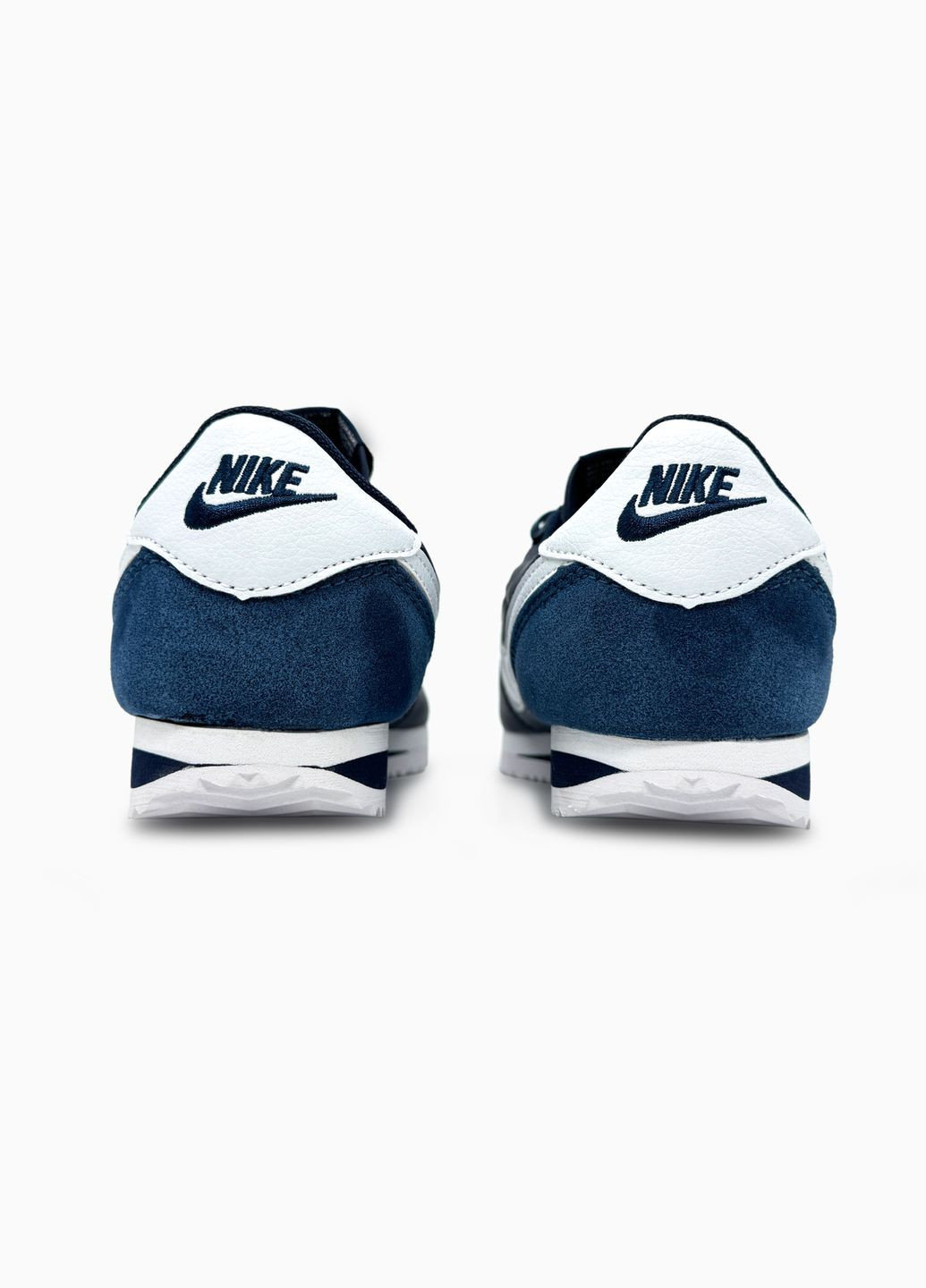 Синие демисезонные кроссовки мужские и женские nike cortez blue navi white | найк кортез синие No Brand