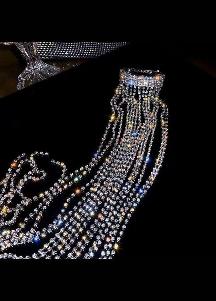 Заколка з ланцюжками зі страз прикраса для волосся Honey Fashion Accessories сріблястий (12-246) No Brand (313654073)