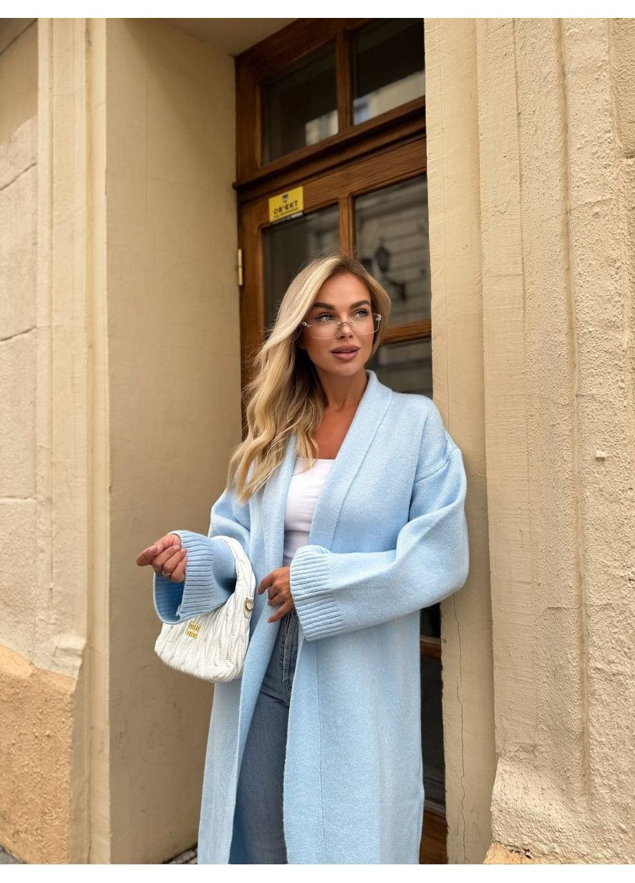 Голубой демисезонный кардиган No Brand