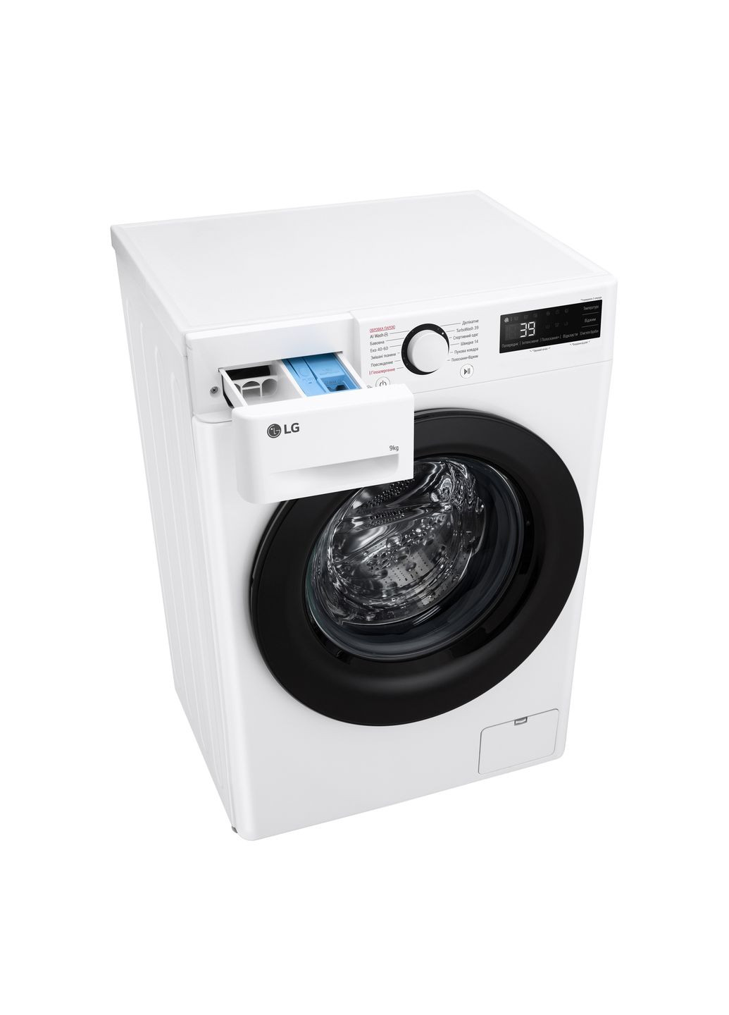 Пральна машина F2Y5FS6W фронтальна, 9кг, 1200, A, 48см, дисплей, пара, інвертор, LG (370605246)