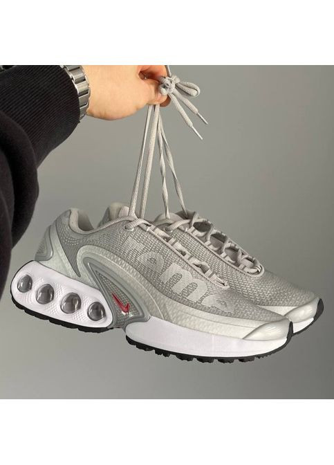 Срібні Осінні кросівки чоловічі і жіночі nike air max dn supreme silver bullet | найк аір макс супрім срібні No Brand