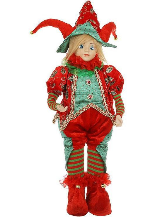 Іграшка музична "Арлекін" 45.7см з функцією руху голови, червоний із зеленим BonaDi (329894731)