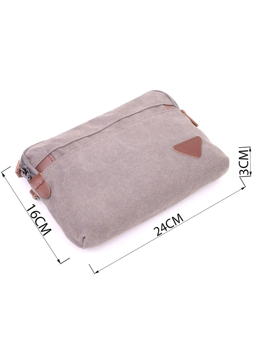 Мужская вместительная барсека с текстиля 21259 Серая Vintage (331907873)