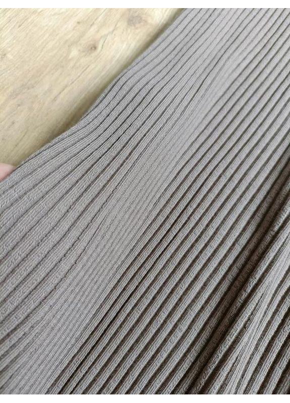 Коричневое платье в рубчик меди с молнией Zara