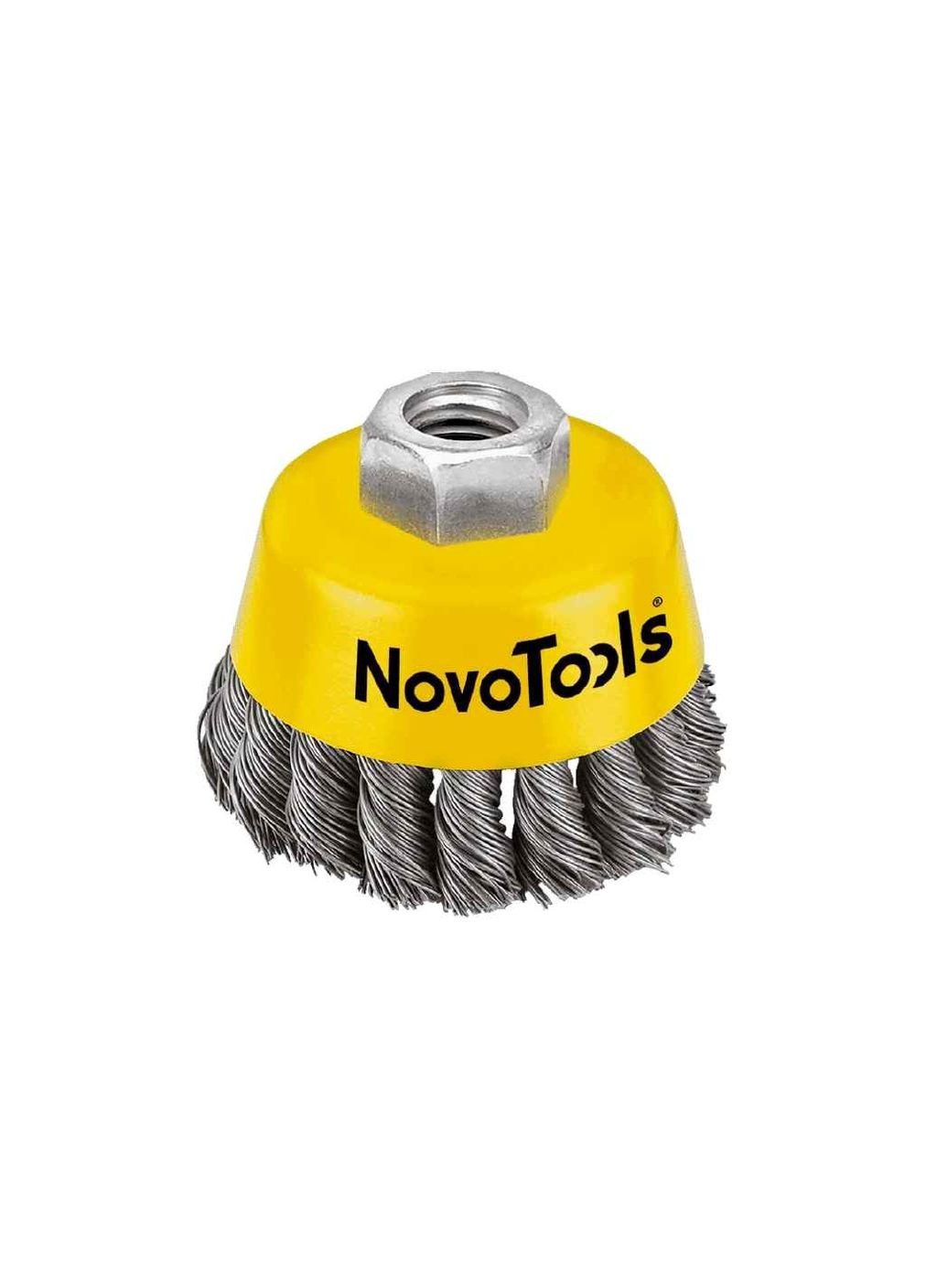 Щітка чашоподібна 65мм торцева плетений дріт NovoTools (363329216)