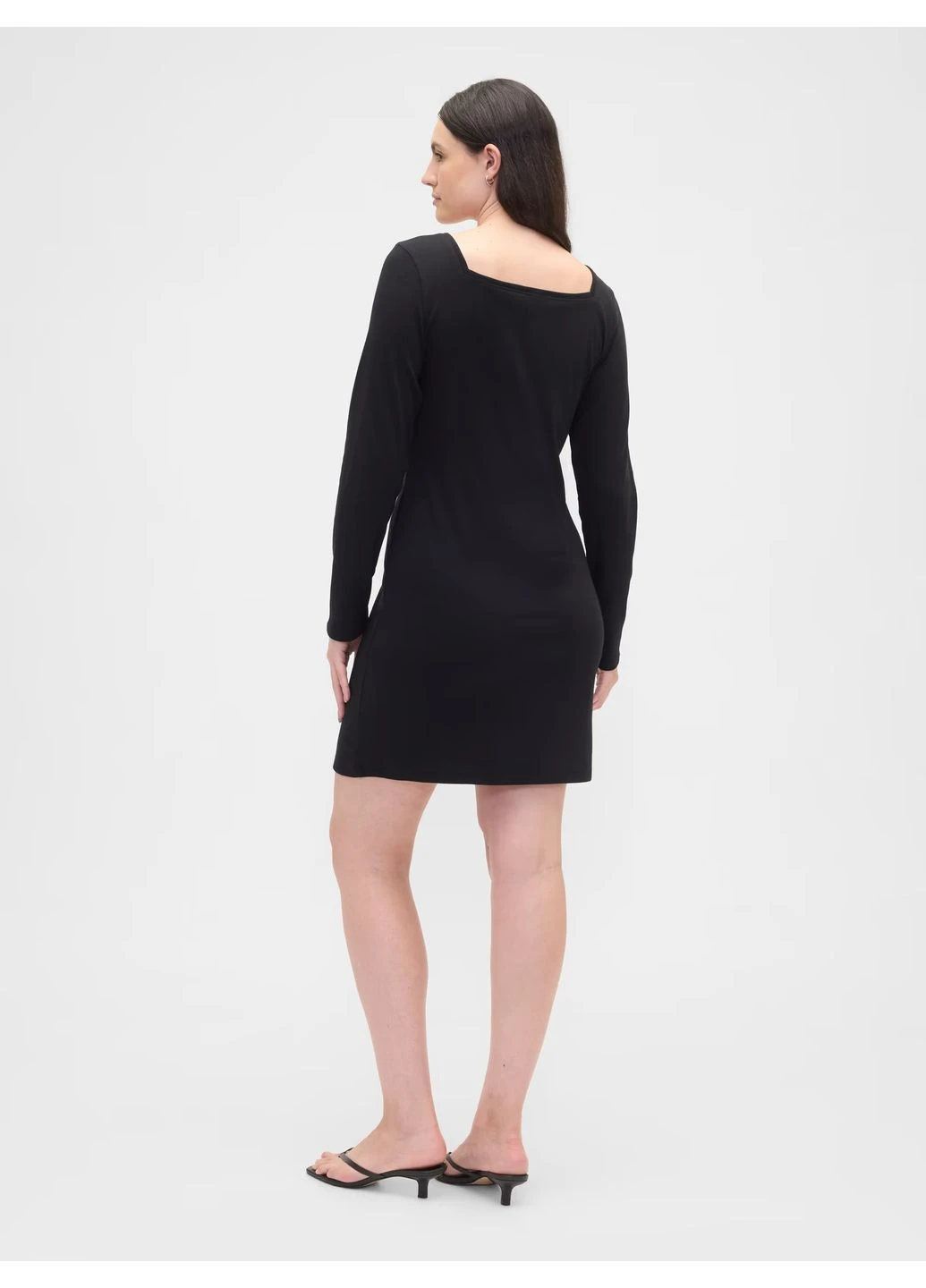 Черное кэжуал платье Gap однотонное