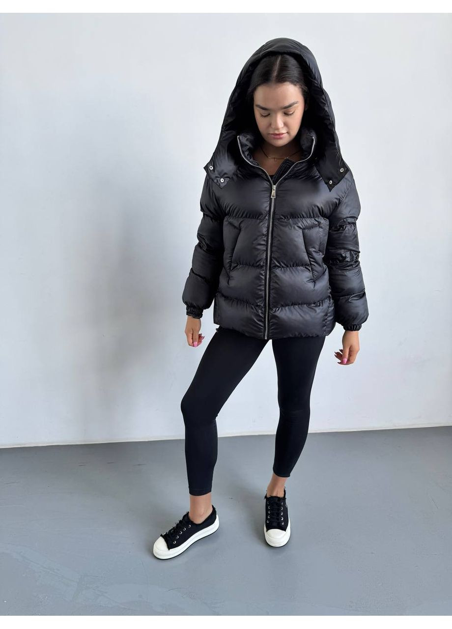 Черная зимняя женская зимняя куртка SK