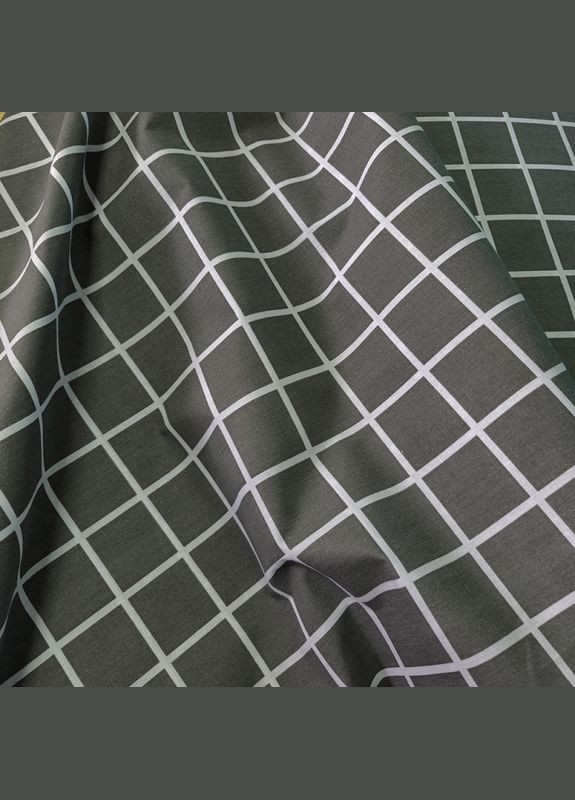 Постельное белье Клеточка серая Бязь Люкс Семейное на резинке MERISET (306739793)