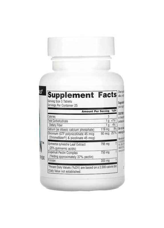 Контроль сахара, Sugar Ban, 75 таблеток Source Naturals (333721573)