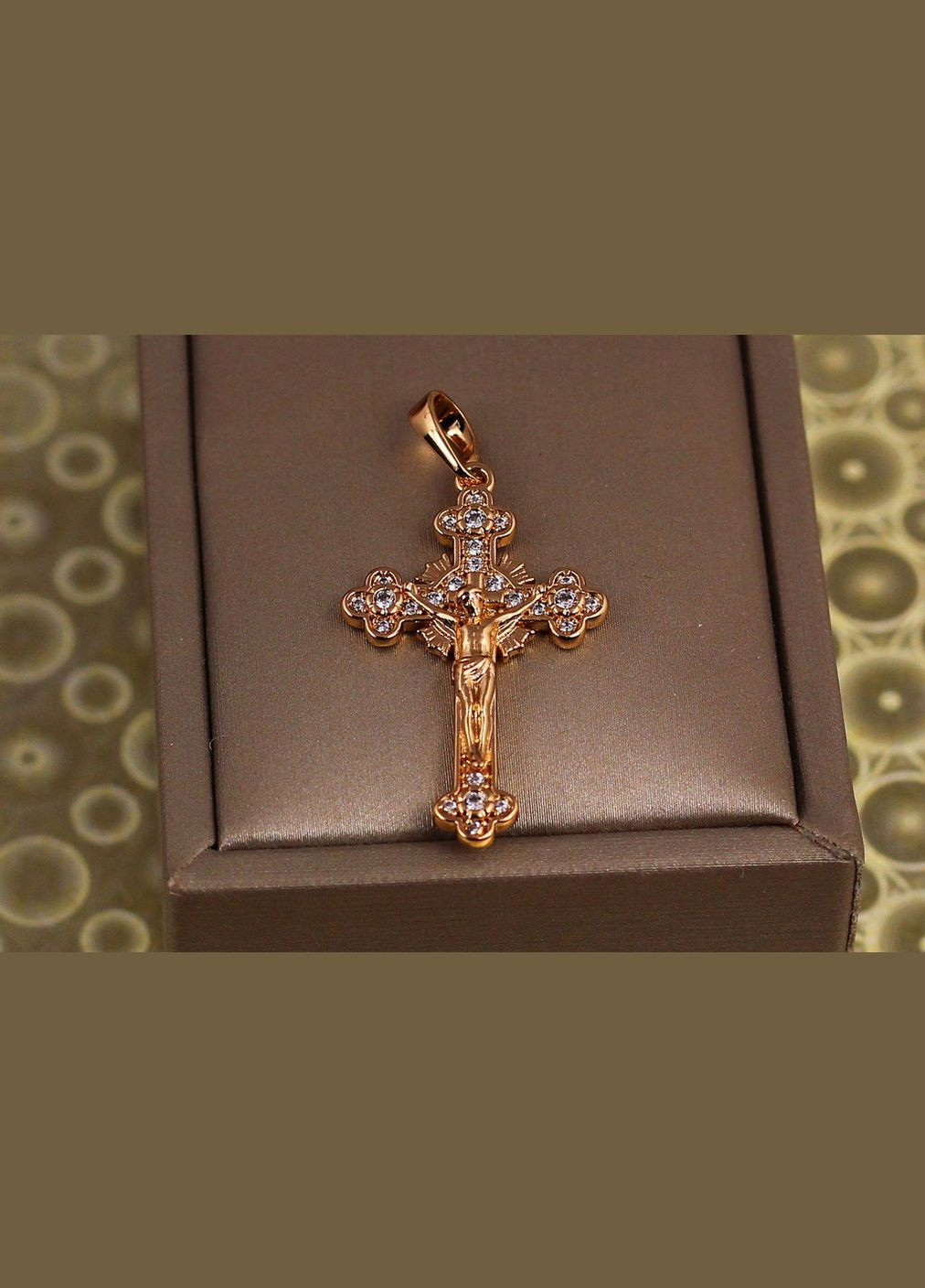 Хрестик Світло Християнства 3,2 см золотистий Xuping Jewelry (316433623)