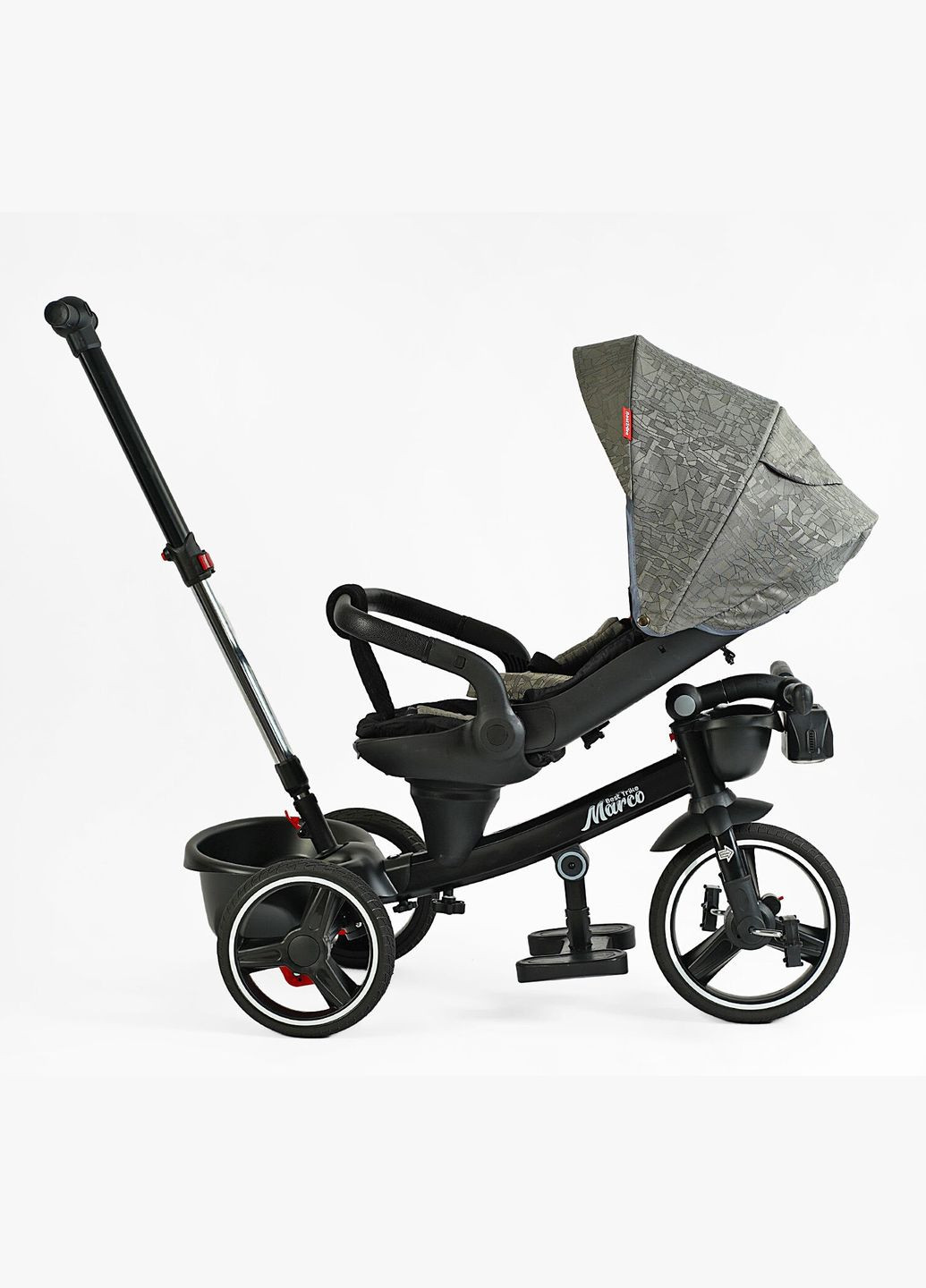 Велосипед 3-х колесный детский Marco, фара музыкальная, с USB, пульт. Black (150284) Best Trike (340909343)