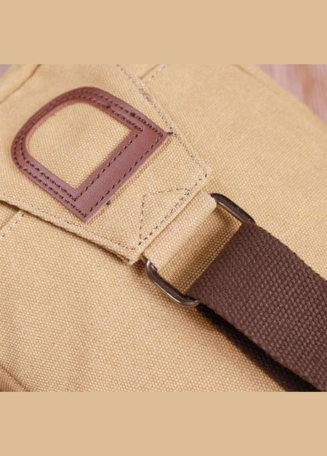 Сумка слінг чоловіча через плече на одну шлейку із міцного текстилю середня Пісочний 35736 Vintage (343339770)