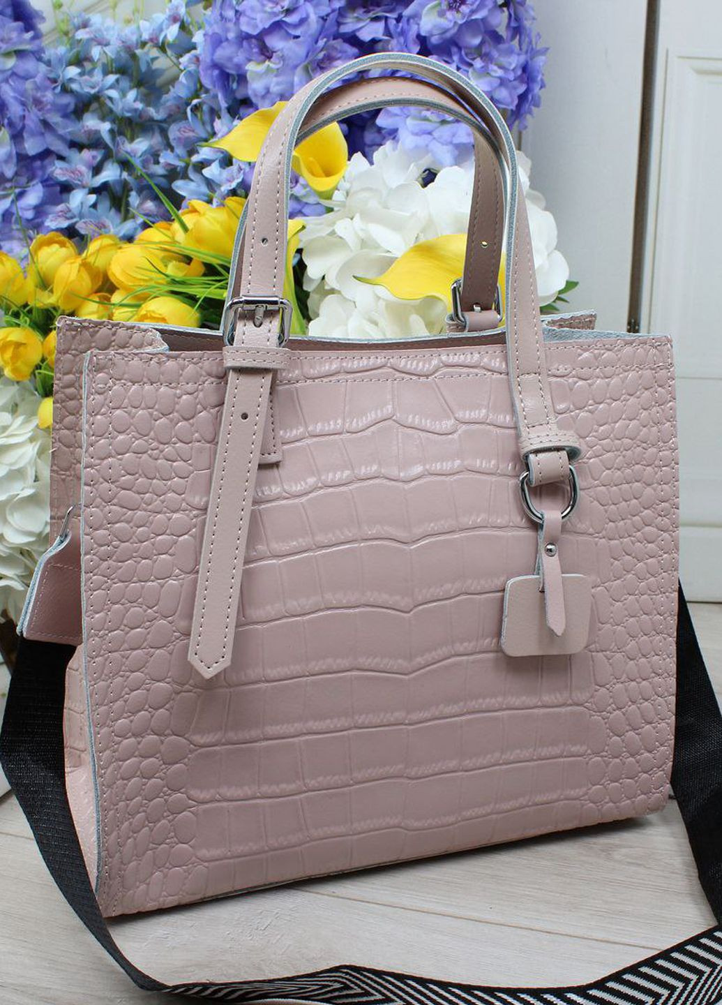 Сумка кожаная с тиснением крокодил Vishnya (335707799)