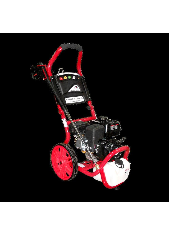 Мойка в/т SCPW3000-II, 200bar 498л/ч, бенз. двигатель, колеса Vulkan (342968001)