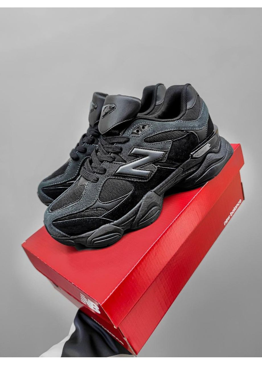Черные демисезонные кроссовки мужские new balance 9060 black / navi нью беланс 9060 No Brand