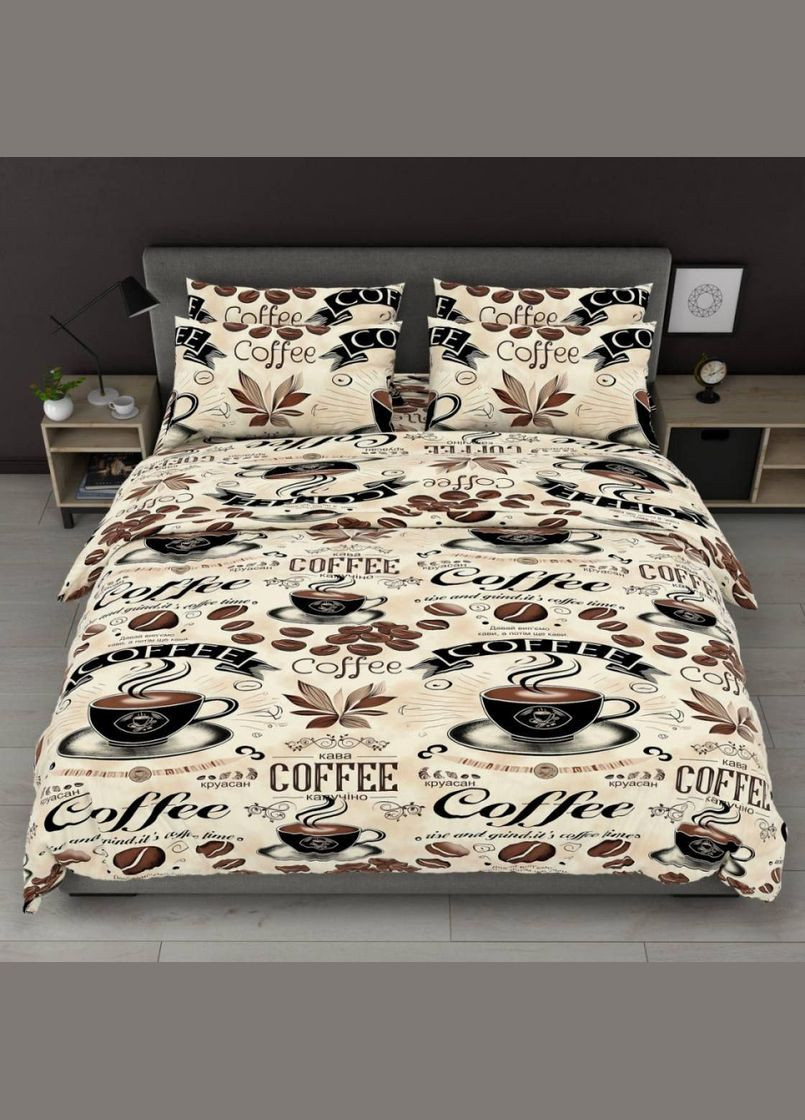 Простирадло Вілена бязь Голд Люкс 200×220 см Капучино Vilenna (345564433)