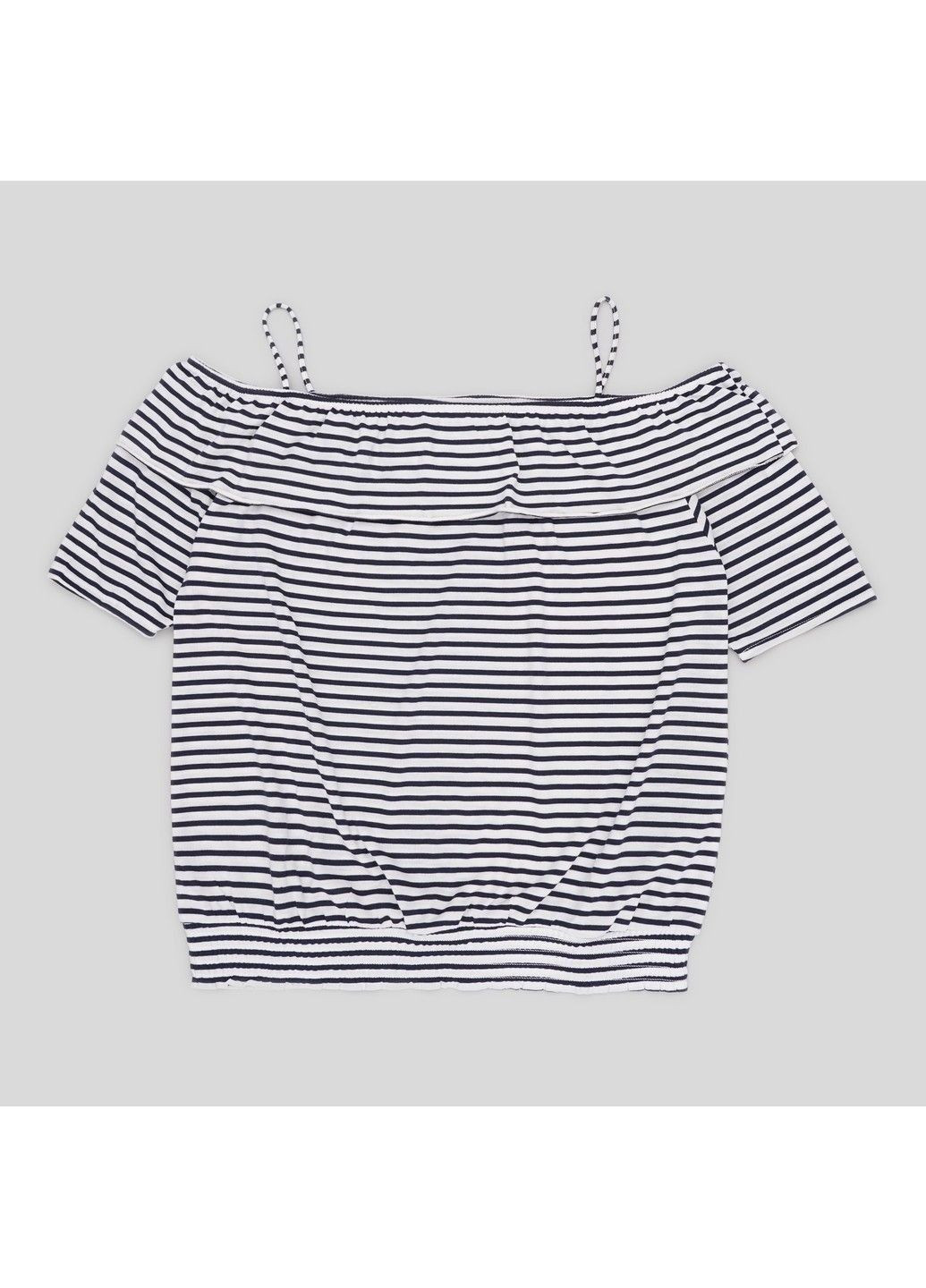 Белая в полоску блузка H&M летняя