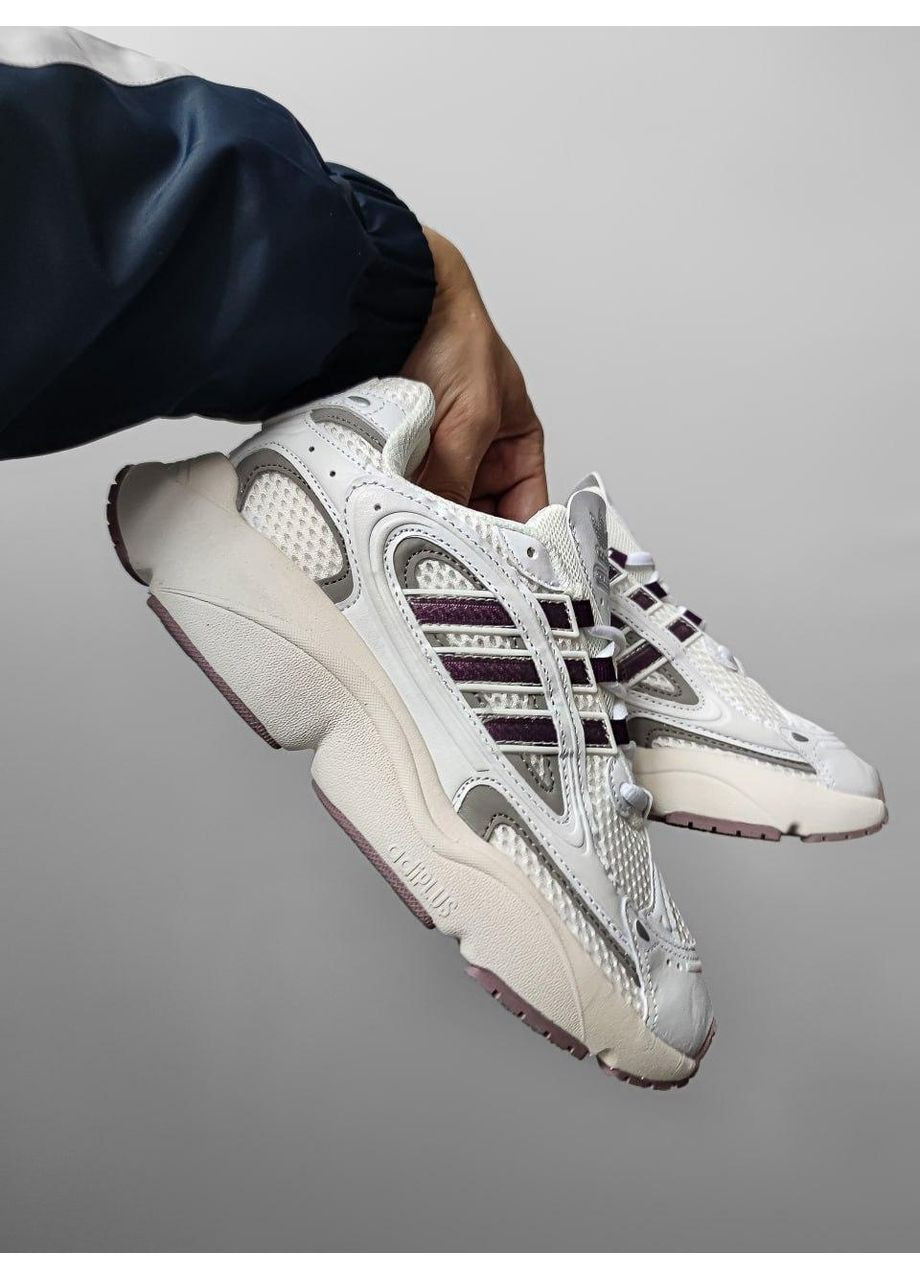Білі Осінні кросівки чоловічі adidas ozmillen beige / violet адідас озміллен No Brand