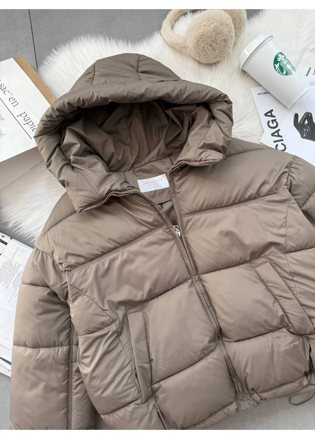 Бежевая демисезонная женская куртка Asi.Store.ua