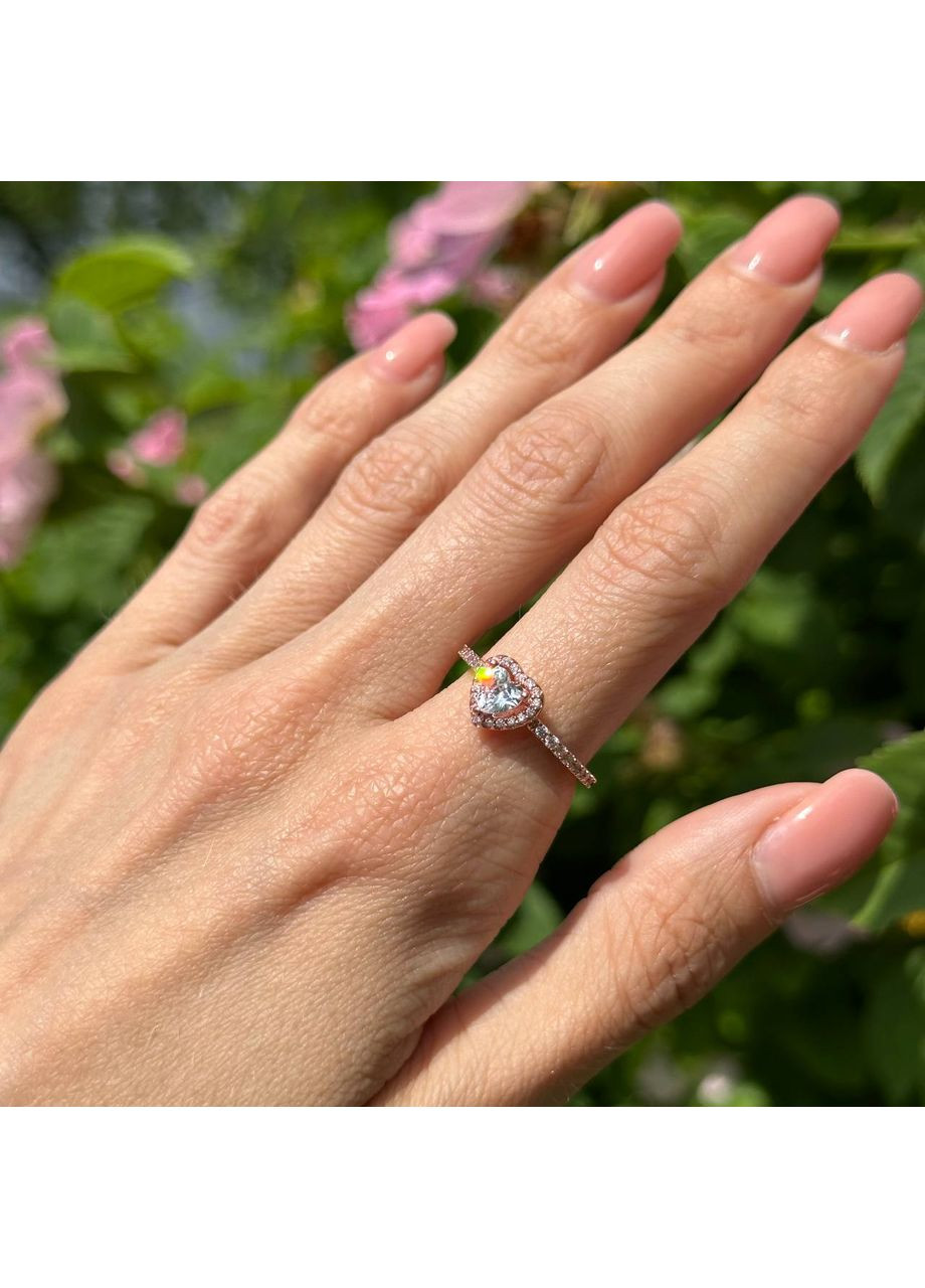 Кольцо Пандора "Блестящее прозрачное сердце" 188421C02 Kabluchka (355346716)