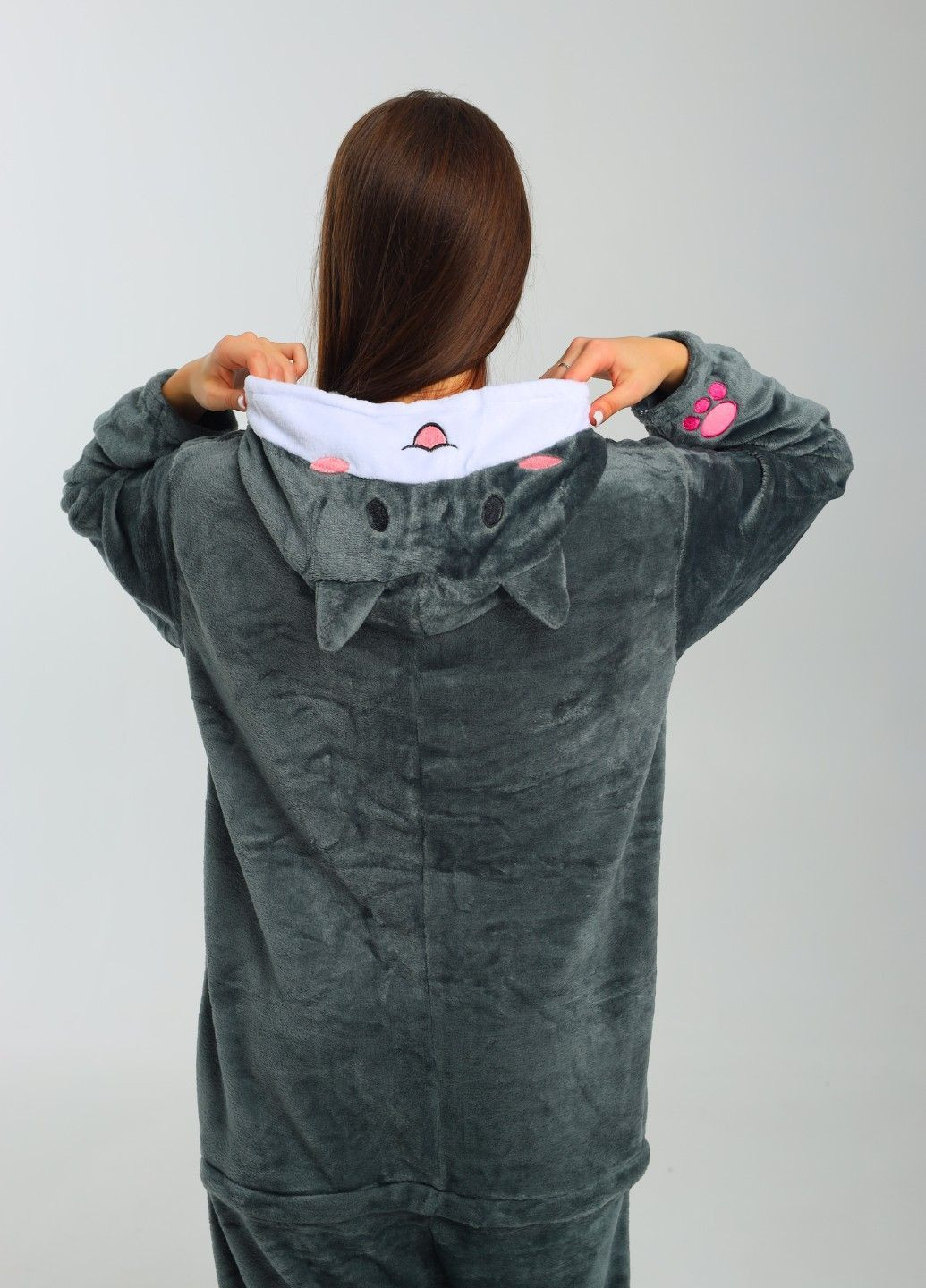 Кігурумі піжама аніме Хом'як жіноча сіра плюшева Lalapka (368670404)