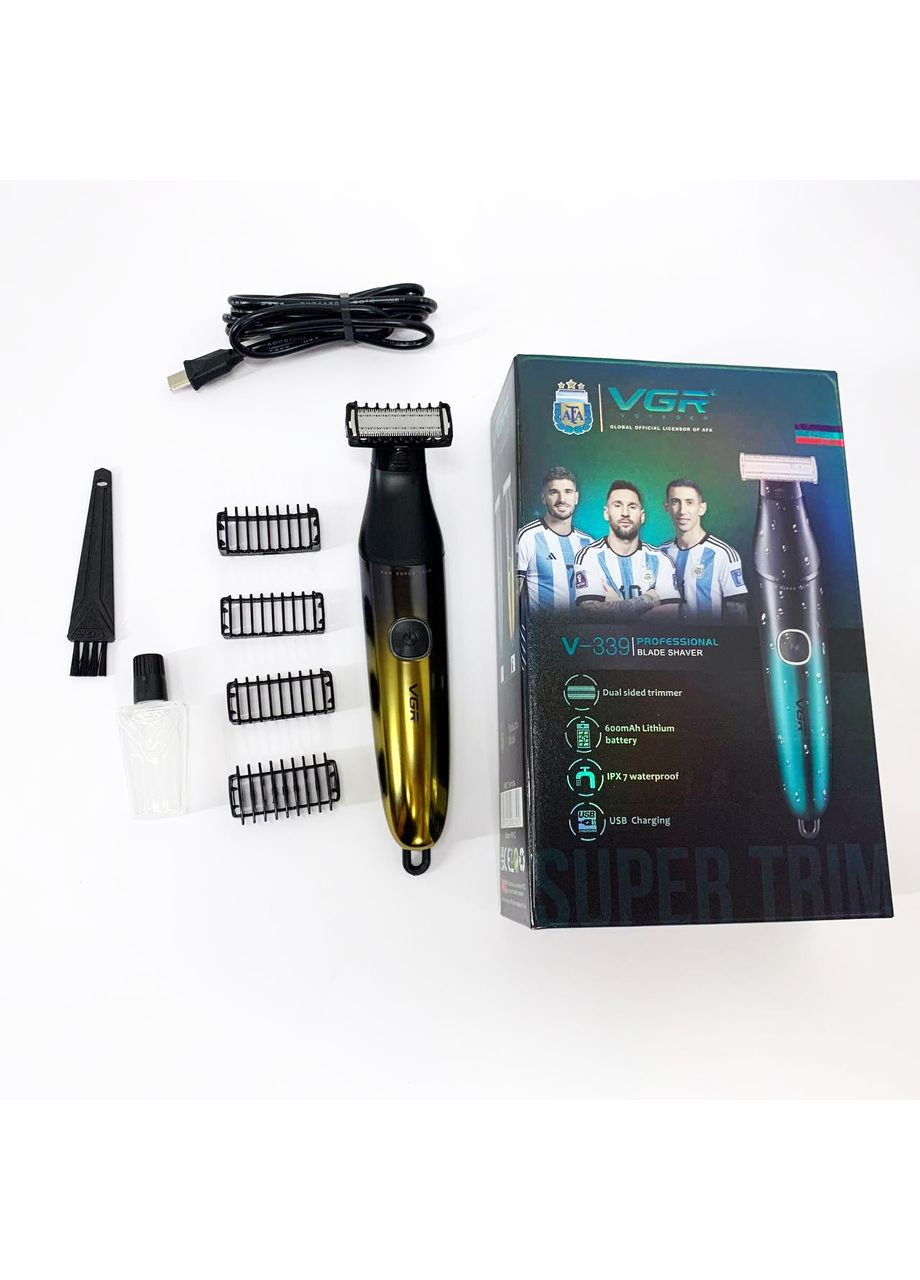Бритва-триммер для стрижки бороды и усов V-339 GOLD VGR (364664291)