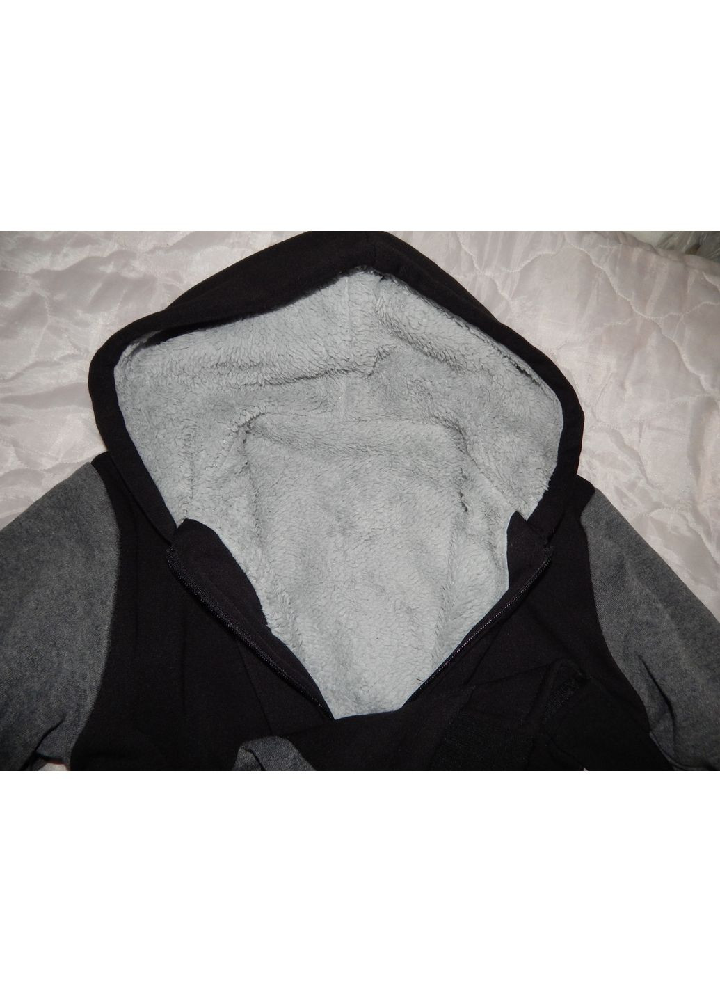 Чоловіча тепла толстовка на хутрі підліток 13-14 років р.44 060ZMT (тільки в зазначеному розмірі, тільки 1 шт.) No Brand (369154559)