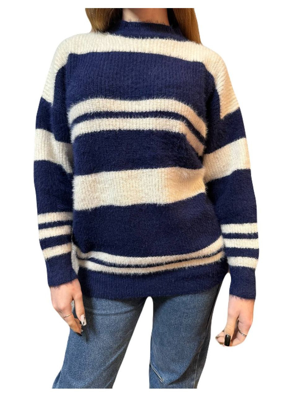 Синий зимний свитер Glam Panic