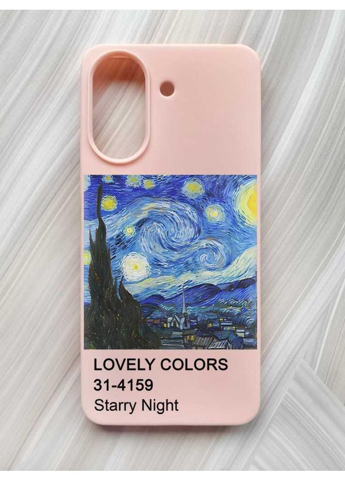 Матовий рожевий чохол на Xiaomi Redmi 13C / Poco C65 Зоряна ніч (принт 74) Creative (355403934)