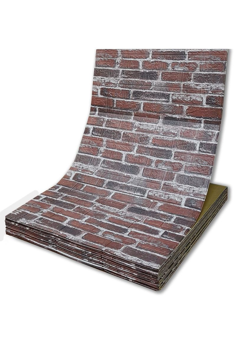 Самоклейка декоративна 3D панель під червону катеринославську цеглу в рулоні 3080x700x3мм 3D Loft (298400609)