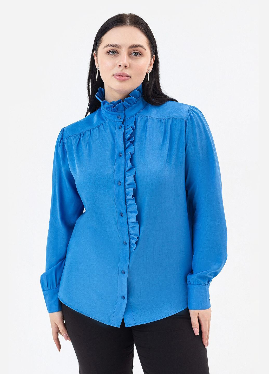 Синяя демисезонная блуза jane Garne