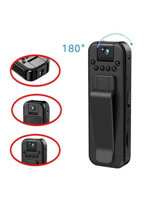 Нагрудна боді-камера відеоспостереження L7 з детектором руху та нічним баченням, Чорний No Brand (322053482)