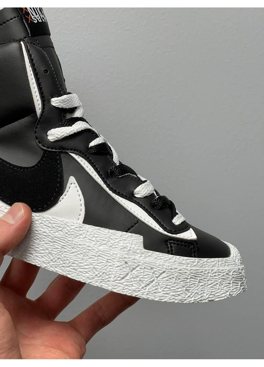 КРОСІВКИ ЖІНОЧІ NIKE BLAZER MID X SACAI BLACK WHITE НАЙК БЛЕЙЗЕР No Brand чорні демісезони (367173655)