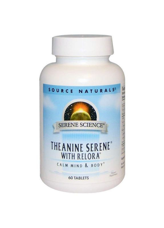 L-Теанін Theanine Serene 60 таблеток Source Naturals (357340086)