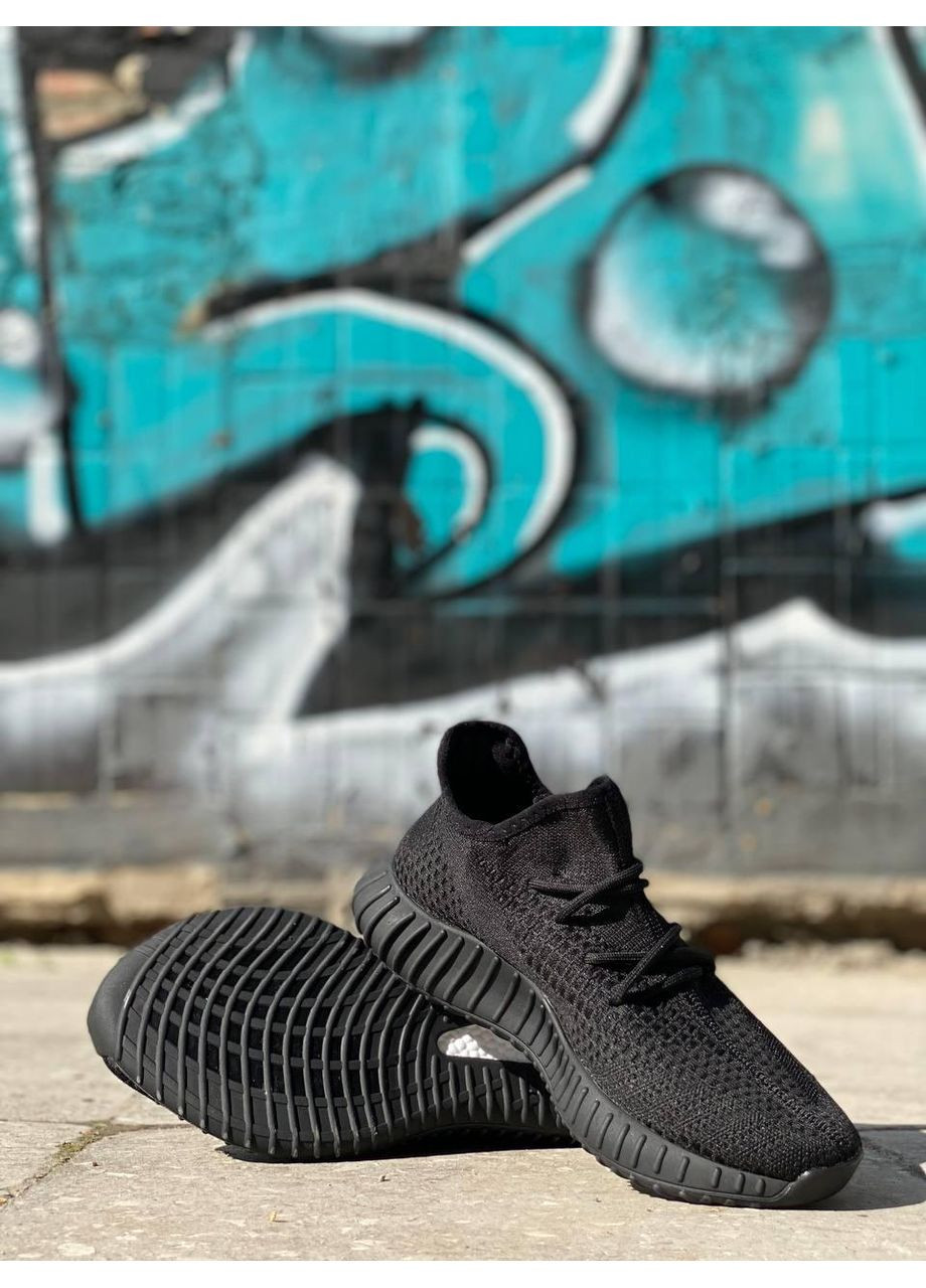 КРОСІВКИ ЖІНОЧІ ADIDAS YEEZY BOOST 350 V2 BLACK АДІДАС ІЗІ БУСТ No Brand чорні демісезони (368861845)