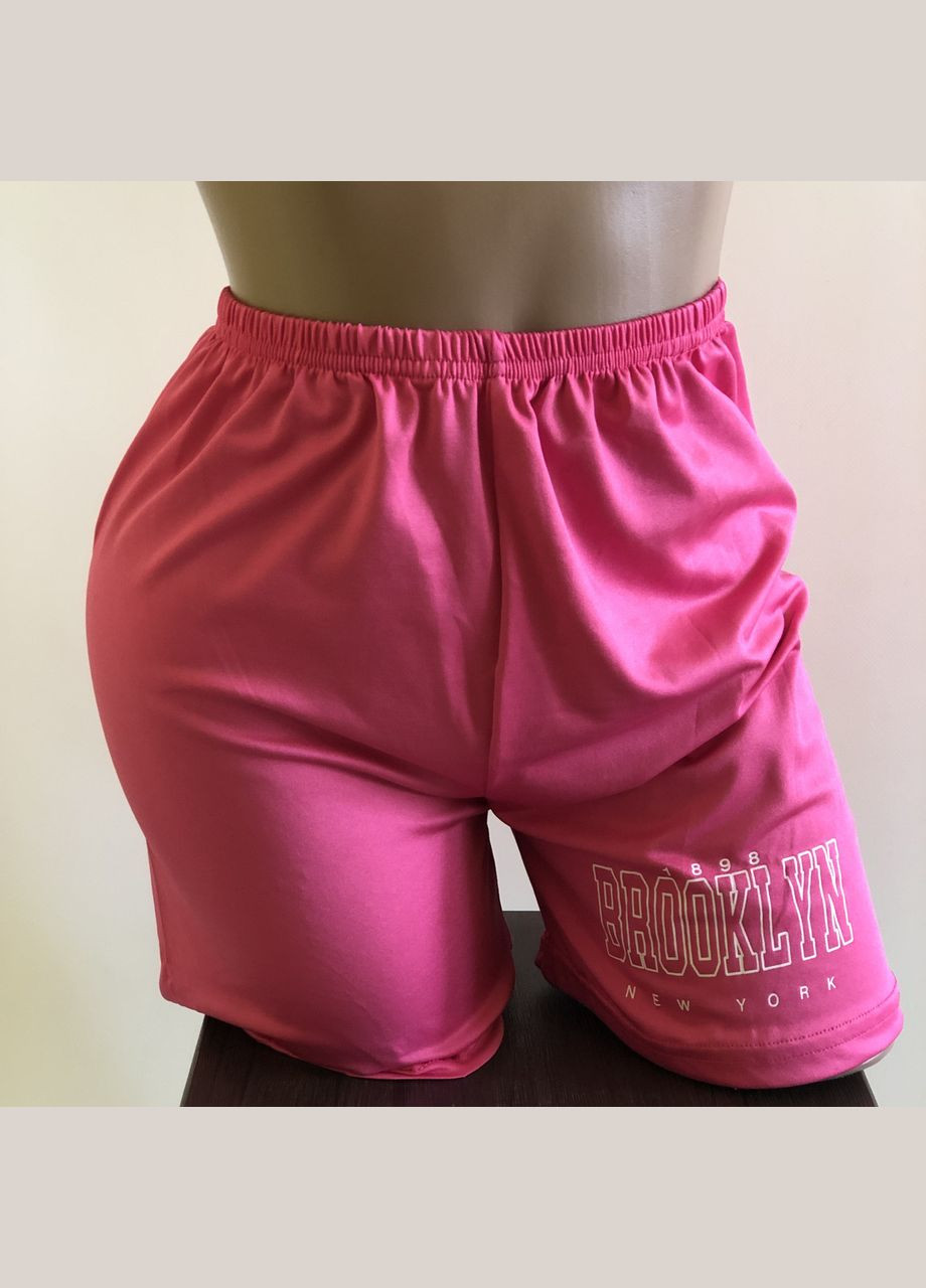 Розовая всесезон женская пижама комплект футболка велосипедки l зеленый (2-260) New Style