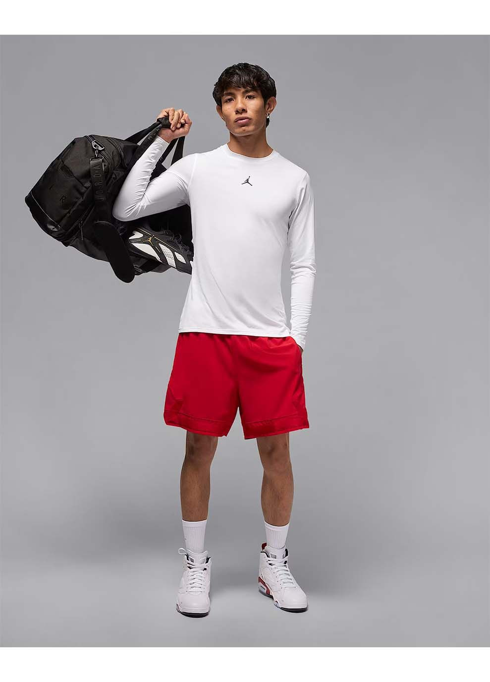 Чоловічий Лонгслів M DF SPRT LS BASELAYER Білий Jordan білий