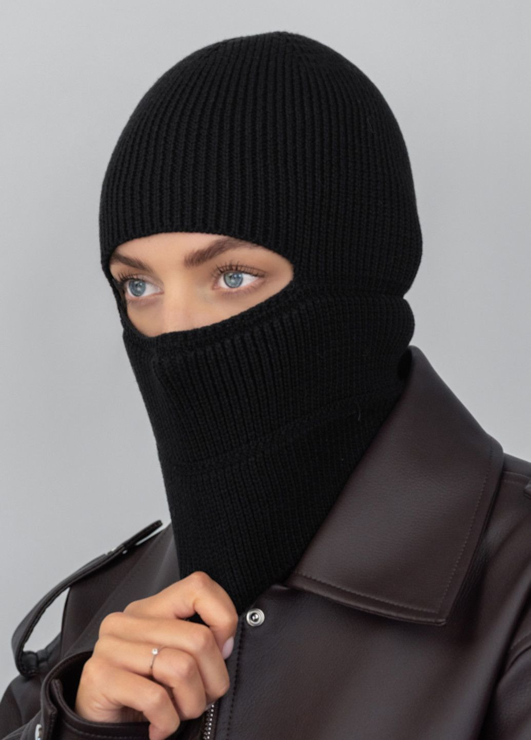 Шапка-балаклава "Трой" вязаная Braxton (362574097)