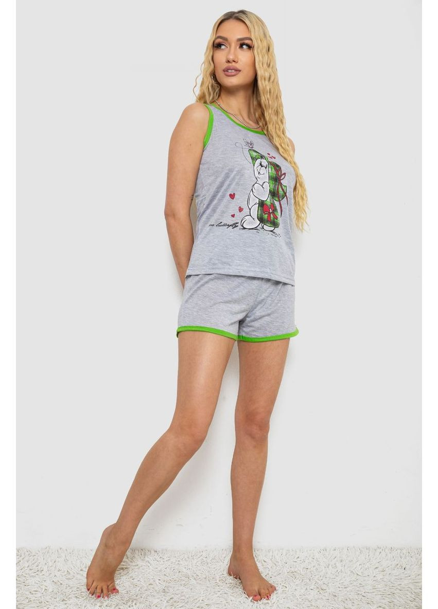 Салатова всесезон жіноча піжама з принтом Sport Line