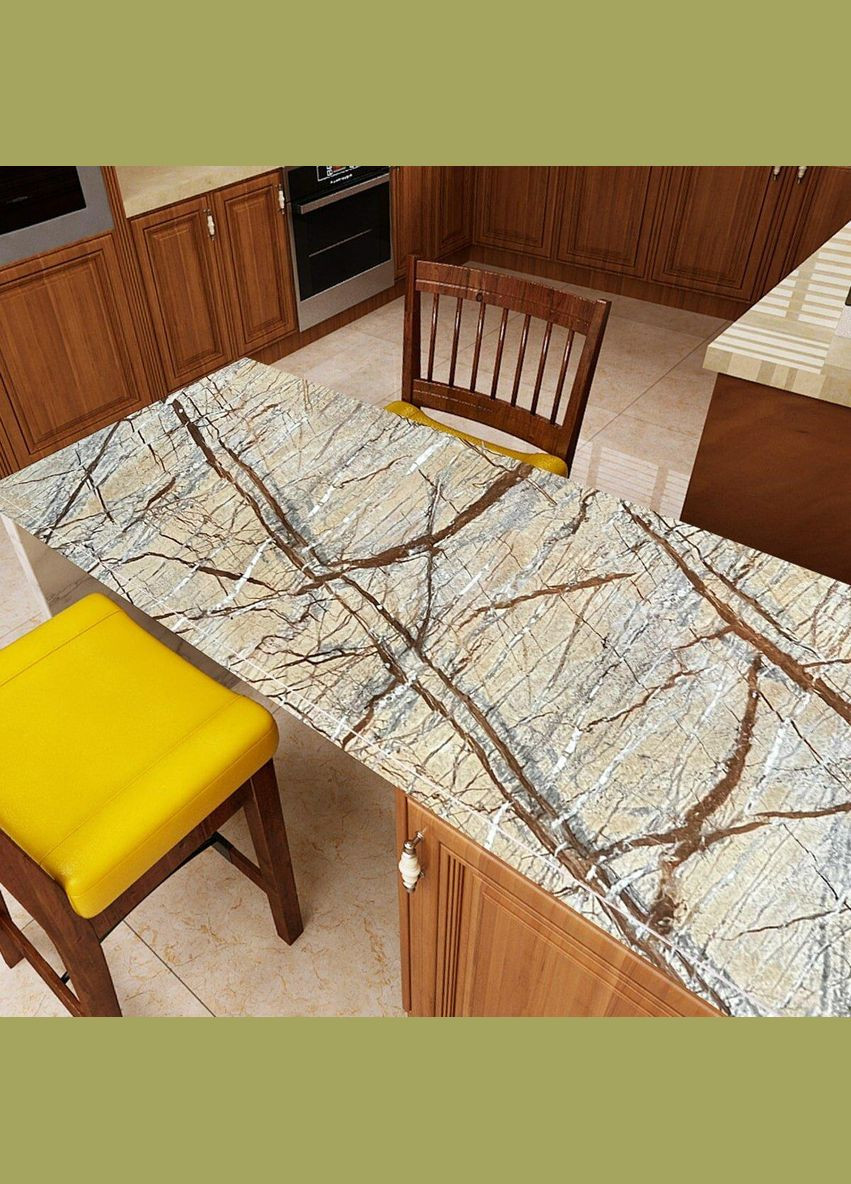 Самоклеящаяся пленка бежевый мрамор 0,45х10мх0,07мм (3DPanda-1278) Sticker Wall (323154718)