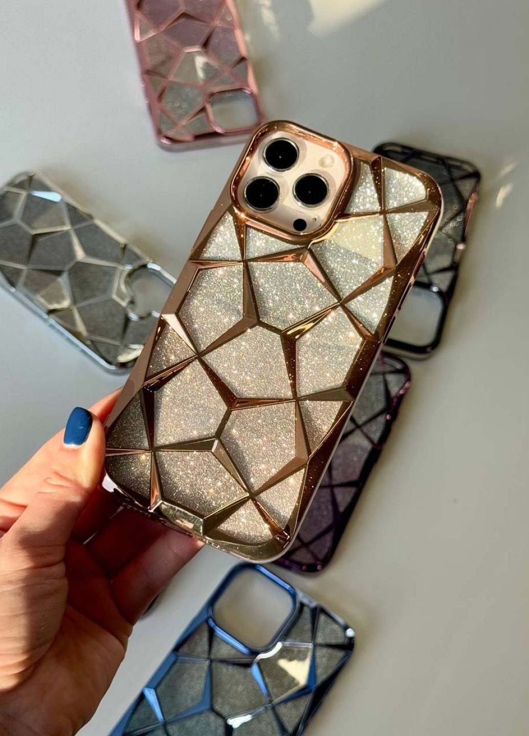 Чохол силіконовий для iPhone 13 Pro Max 3Д Diamond Gold / Чохол айфон 13 про макс золотий No Brand (315140898)