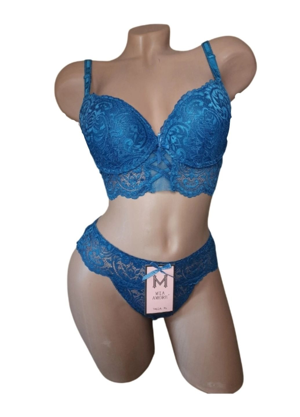 Синій жіночий комплект нижньої білизни (70-75 а+ - в) No Brand