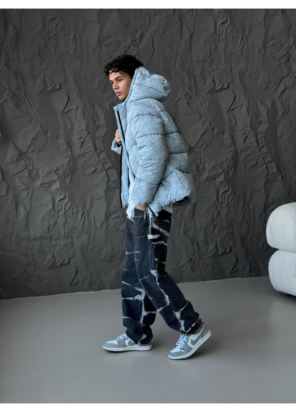 Світло-сірий зимній Пуховик Vakko