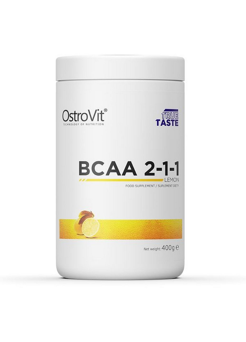 Амінокислота BCAA BCAA 2-1-1, 400 грам Лимон Ostrovit (293420845)